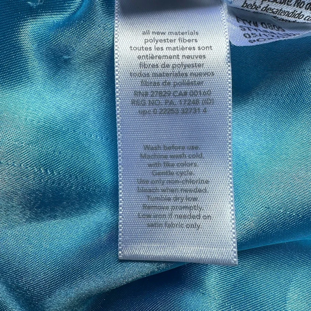 2015 Carters Grey Blue Elephant Satin Security Blanket Rattle Plush Baby Toy